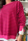 Sunday Morning Chill Sweatshirt Aubergine & Carmine